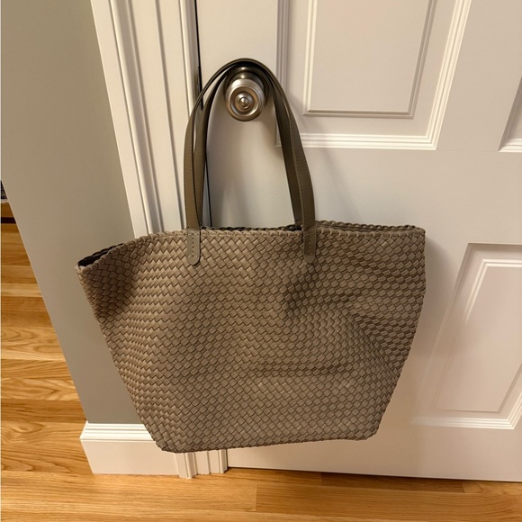 Naghedi Woven Brown Tote Bag Nearly New - Picture 1 of 5